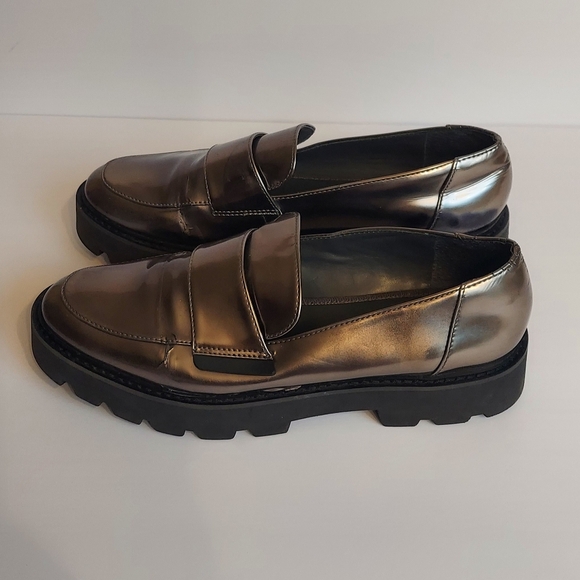 Franco Sarto Brindy Pewter Lug Sole Loafers - Picture 6 of 12
